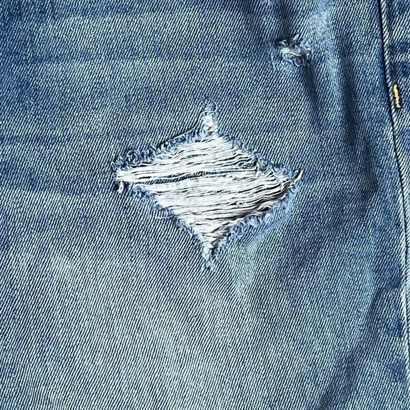 J. Crew Mid Rise Distressed Button Fly Cutoff Denim Shorts Blue C6214 Size 28 - Picture 6 of 10